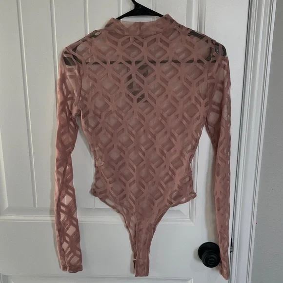 Fashion Nova Nude Patterned Bodysuit - Picture 4 of 6